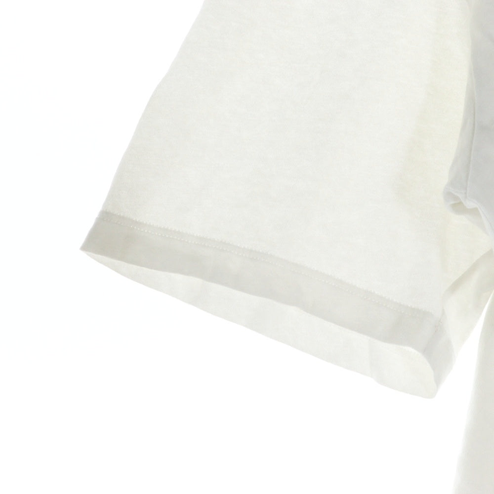 SAINT LAURENT PARIS(サンローランパリ) LOGO PRINT T-SHIRTS フロントロゴプリント半袖カットソー 半袖Tシャツ ホワイト