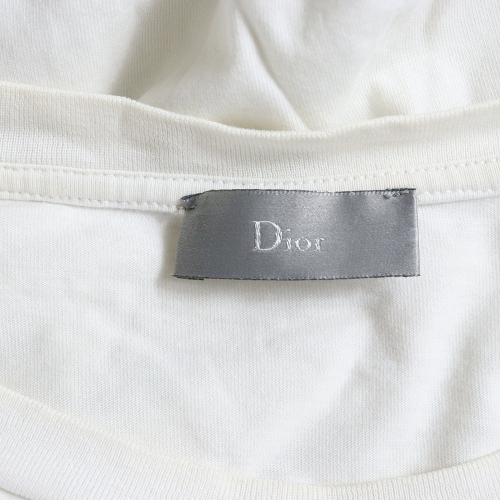 DIOR(ディオール) ATELIER LOGO PRINT T-SHIRTS アトリエロゴ クルーネック半袖Tシャツ 半袖カットソー ホワイト