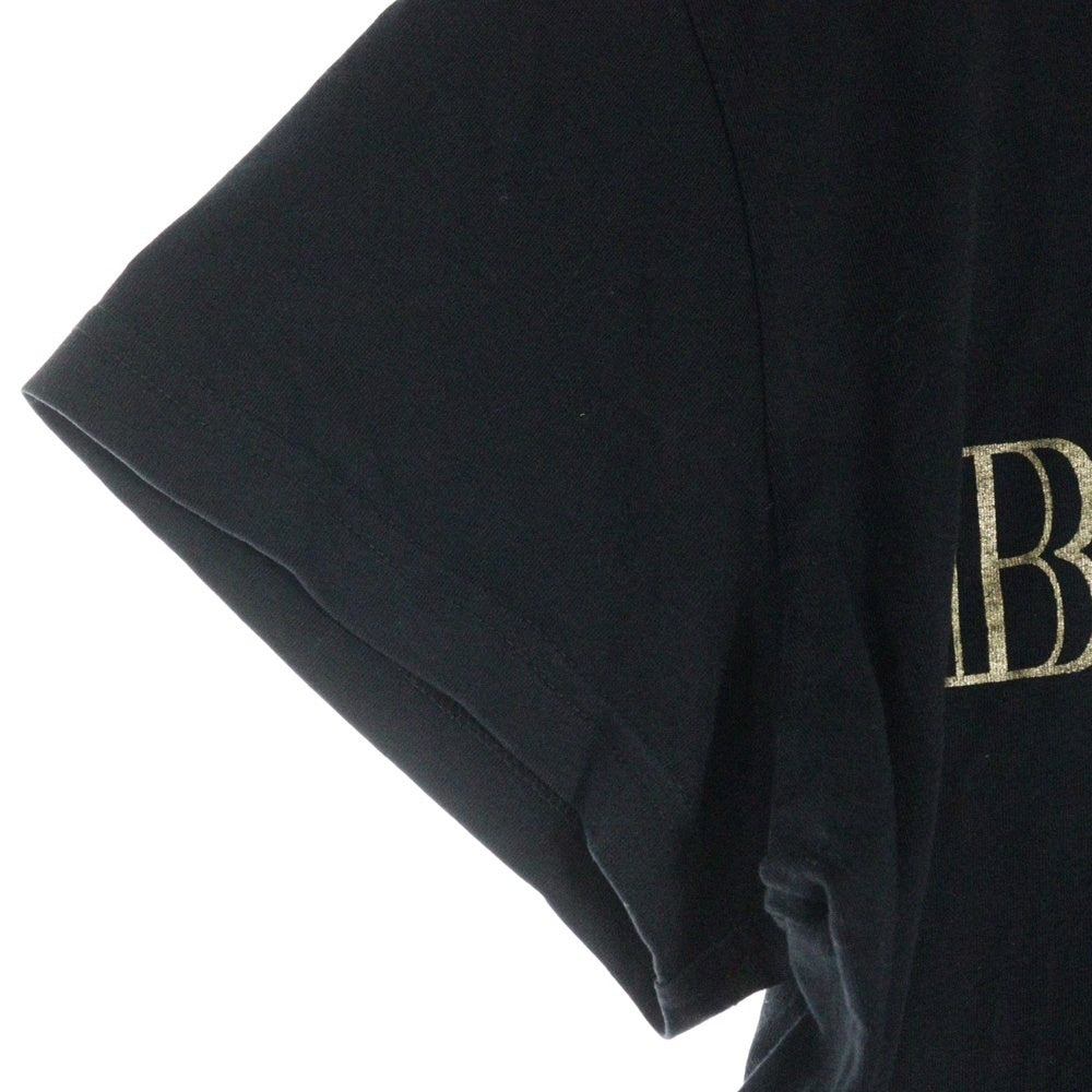 BALMAIN(バルマン) LOGO PRINT T-SHIRTS フロントロゴプリント半袖カットソー 半袖Tシャツ ブラック
