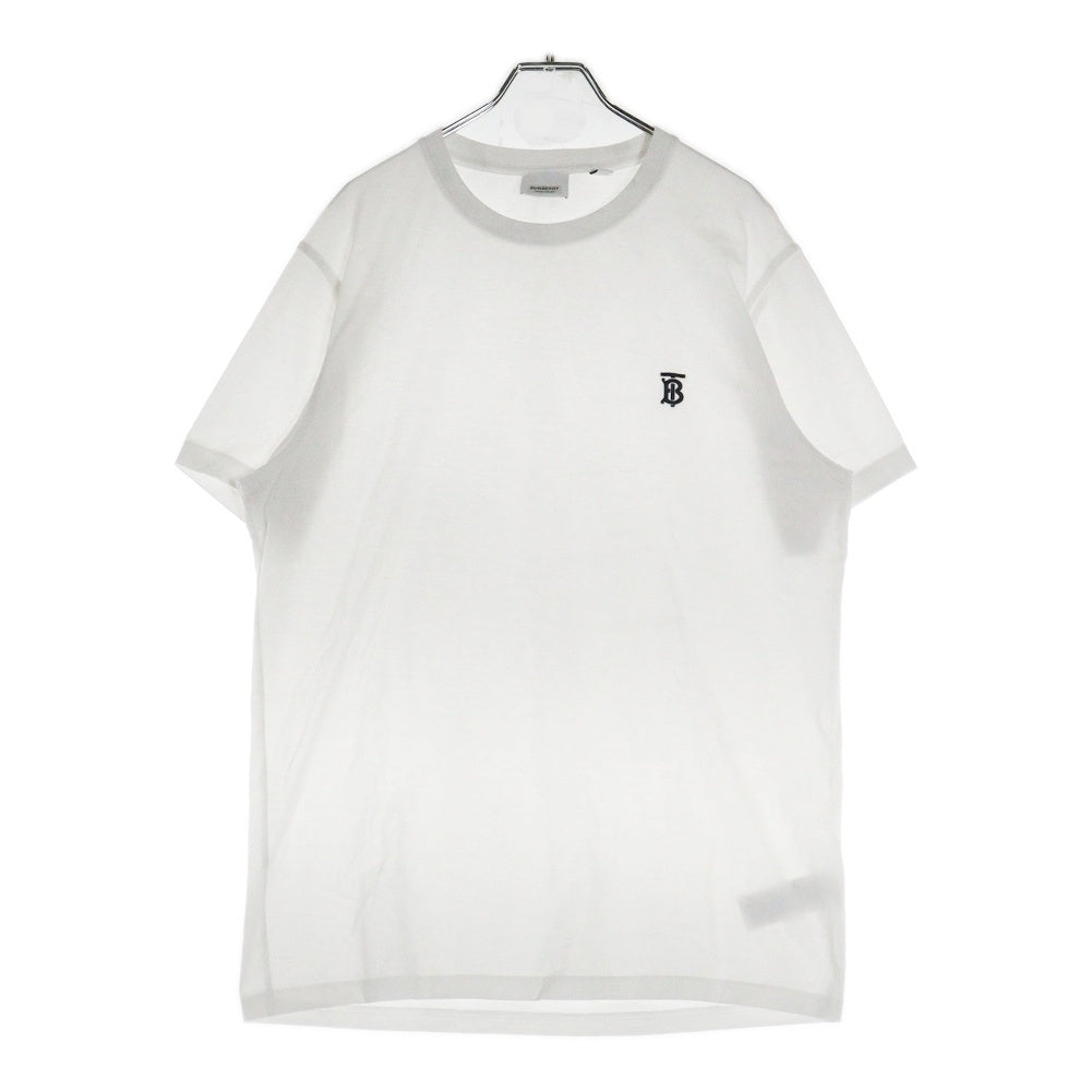 BURBERRY(バーバリー) MONOGRAM MOTIF COTTON TB LOGO 8014021 TBロゴ クルーネック半袖Tシャツカットソー ホワイト