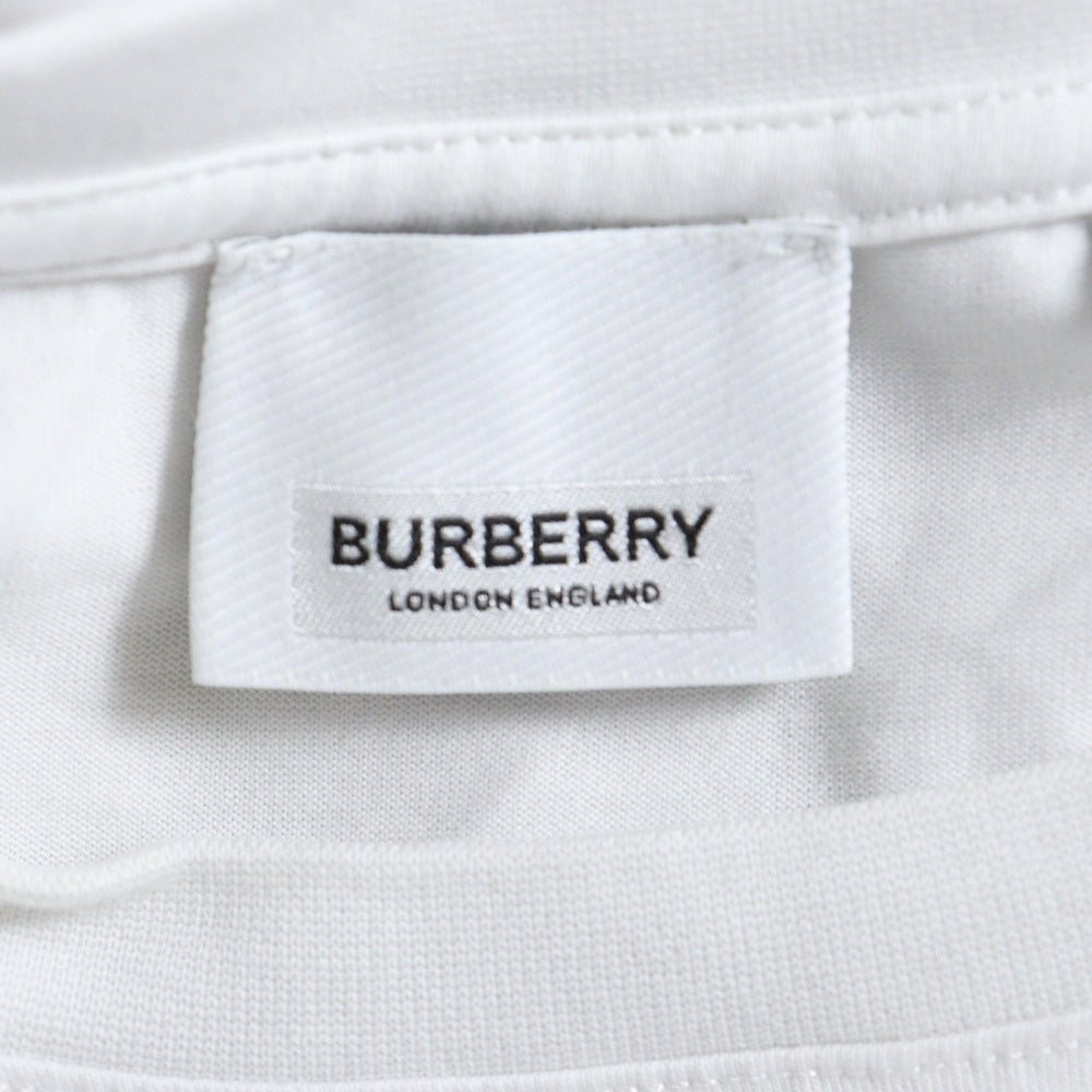 BURBERRY(バーバリー) MONOGRAM MOTIF COTTON TB LOGO 8014021 TBロゴ クルーネック半袖Tシャツカットソー ホワイト