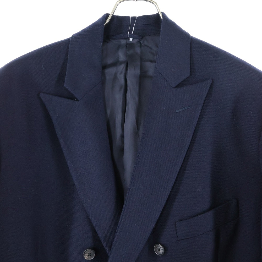 BALENCIAGA(バレンシアガ) 18AW アームロゴパッチウールダブルコート ネイビー 534053 TXI14
