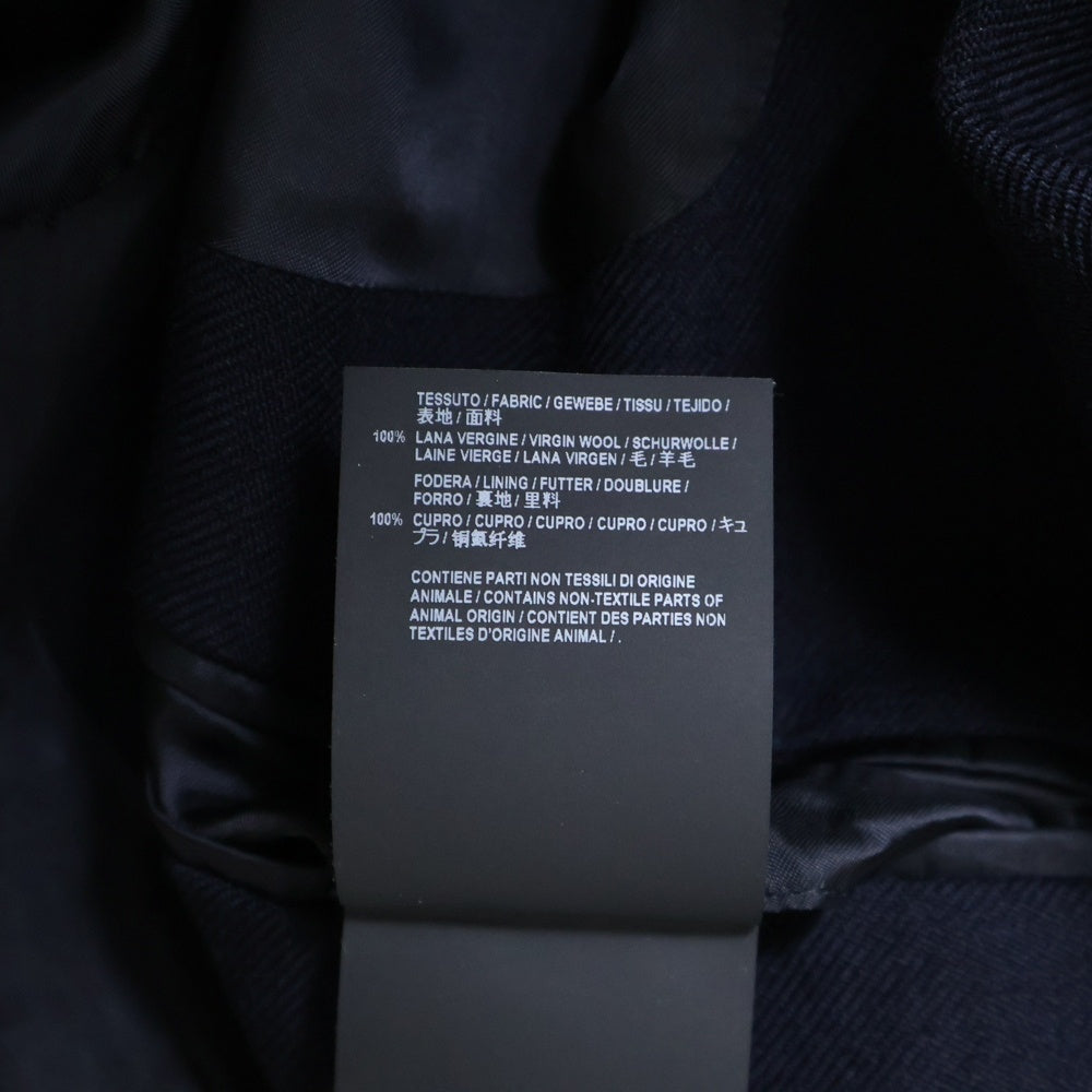 BALENCIAGA(バレンシアガ) 18AW アームロゴパッチウールダブルコート ネイビー 534053 TXI14