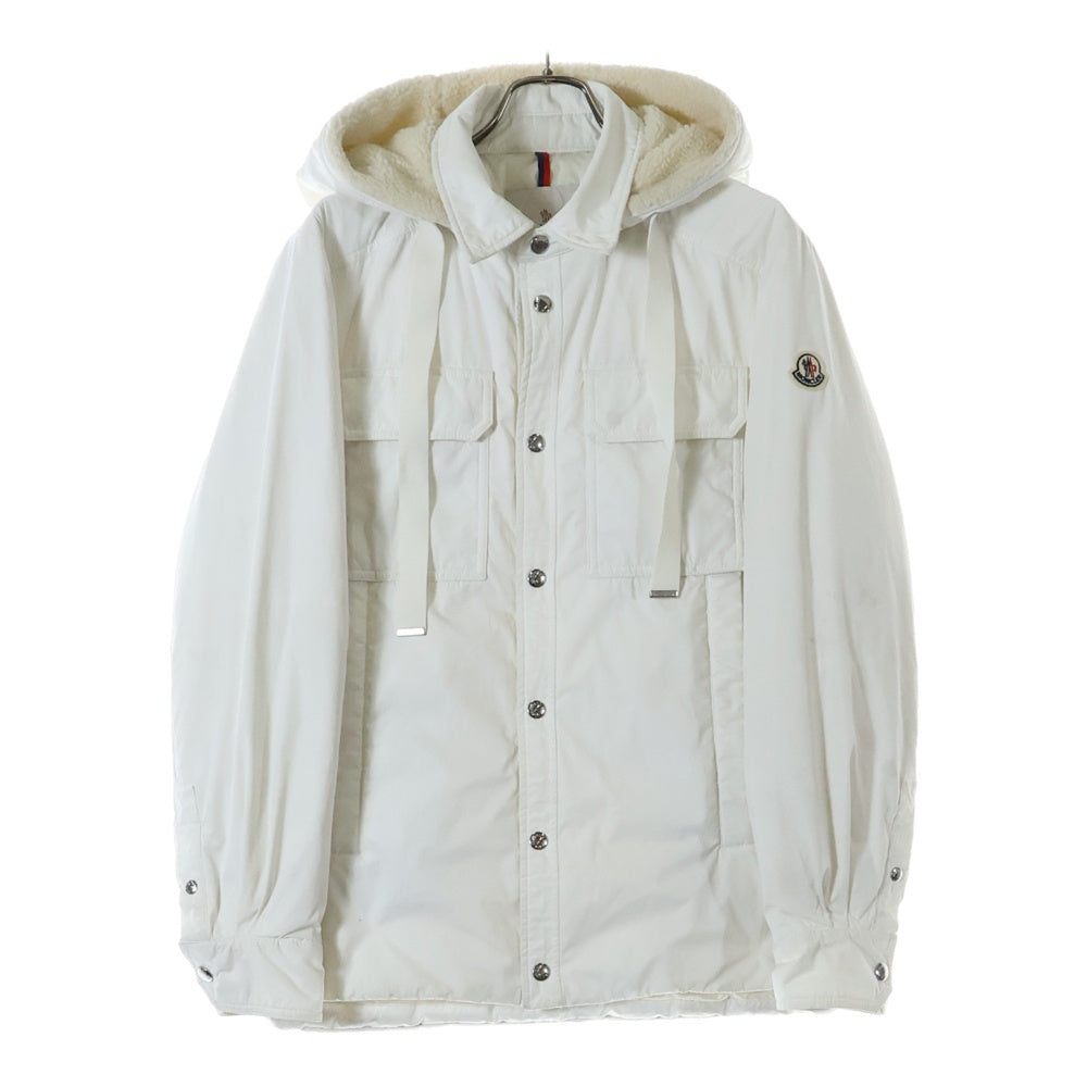 MONCLER(モンクレール) CORREZE ボアフーデッドダウンジャケット ホワイト I20911A00050