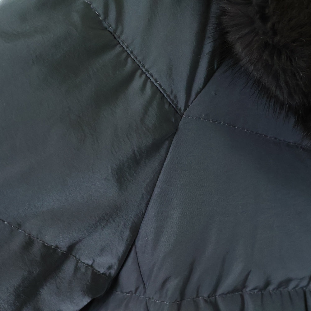 MONCLER(モンクレール) GRACIEUX ネックファーデザイン ジップアップダウンジャケット レディース ブラック 320934630110