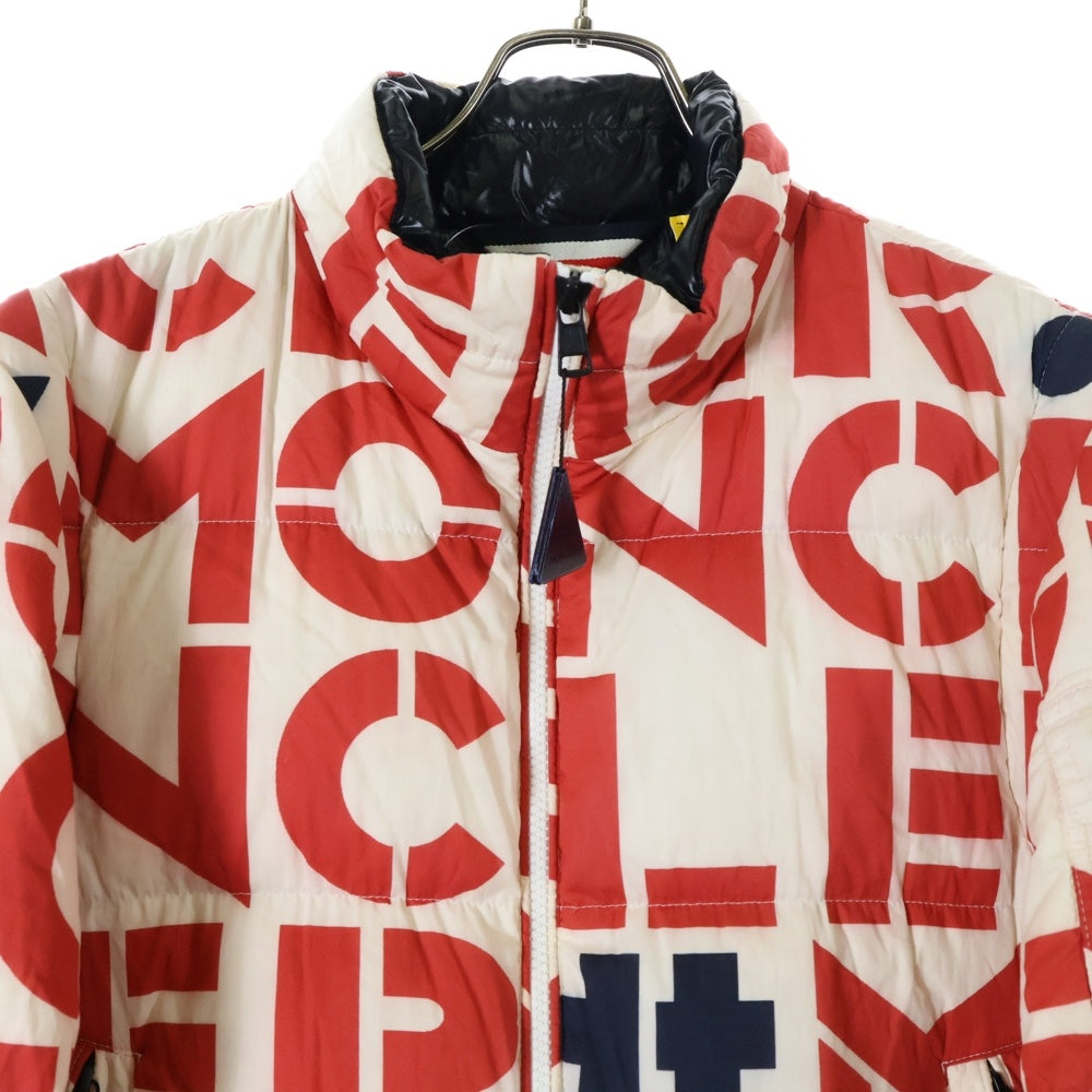 MONCLER(モンクレール) JEHAN ロゴ総柄ジップアップダウンジャケット レッド E10914138505