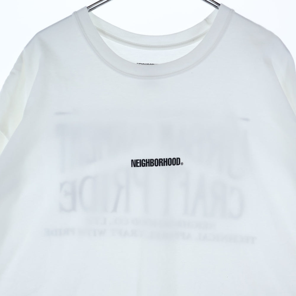 NEIGHBORHOOD(ネイバーフッド) NH 251 SPOT TEE バックロゴプリント クルーネック半袖Tシャツカットソー ホワイト