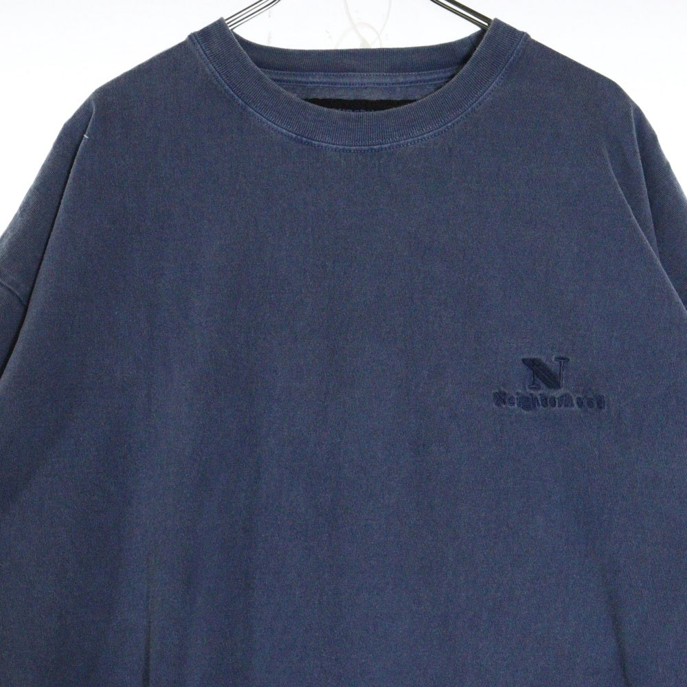 NEIGHBORHOOD(ネイバーフッド) 25AW PIGMENT DYED CREWNECK 252FPNHーCSM07 ピグメントダイ クルーネック半袖Tシャツカットソー ブルー