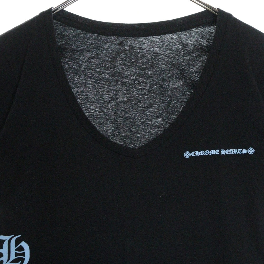 CHROME HEARTS(クロムハーツ) ロゴプリント半袖カットソー 半袖Tシャツ ブラック/ブルー