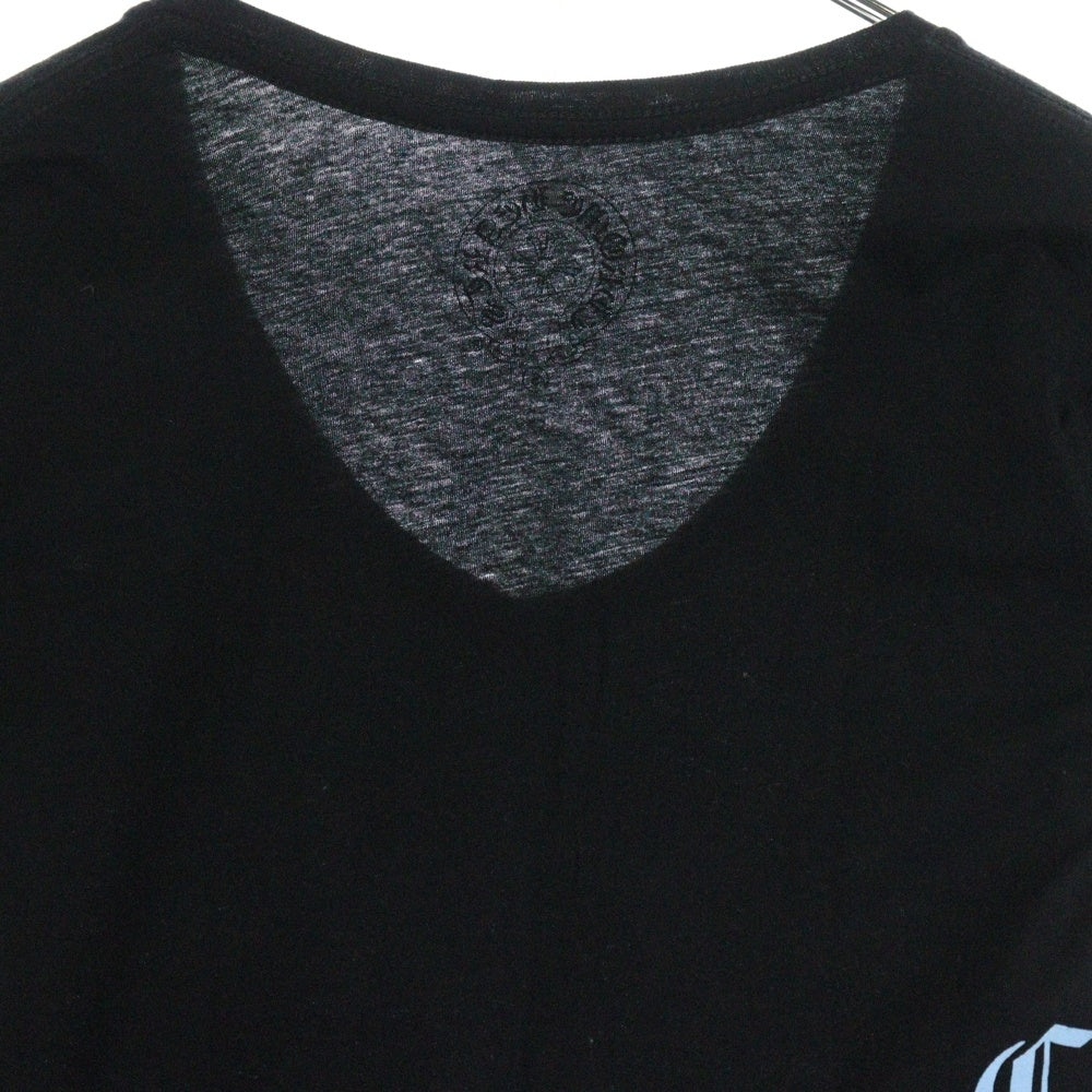 CHROME HEARTS(クロムハーツ) ロゴプリント半袖カットソー 半袖Tシャツ ブラック/ブルー
