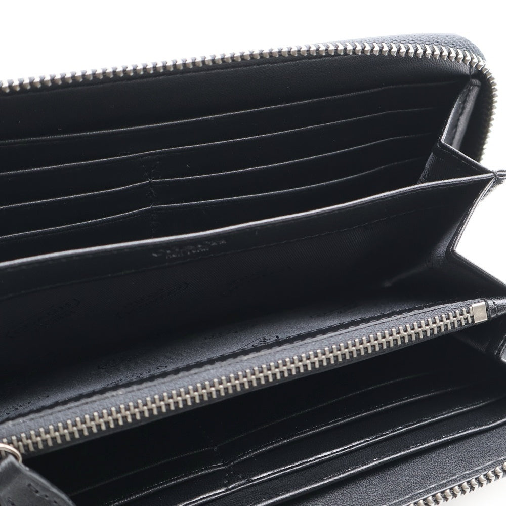 COACH(コーチ) ACCORDION WALLET IN SIGNATURE シグネチャー ラウンドファスナー ロングウォレット 長財布 ブラック F75000