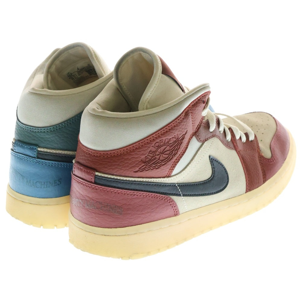 NIKE(ナイキ) WMNS AIR JORDAN 1 MID ウィメンズ エアジョーダン1 ミッドカットスニーカー シューズ レッド/ブルー US10.5/27.5cm