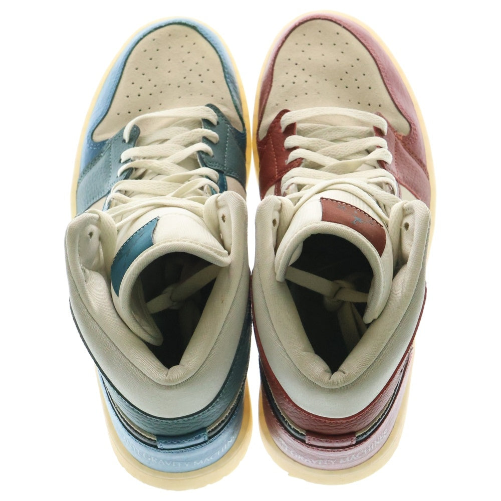 NIKE(ナイキ) WMNS AIR JORDAN 1 MID ウィメンズ エアジョーダン1 ミッドカットスニーカー シューズ レッド/ブルー US10.5/27.5cm