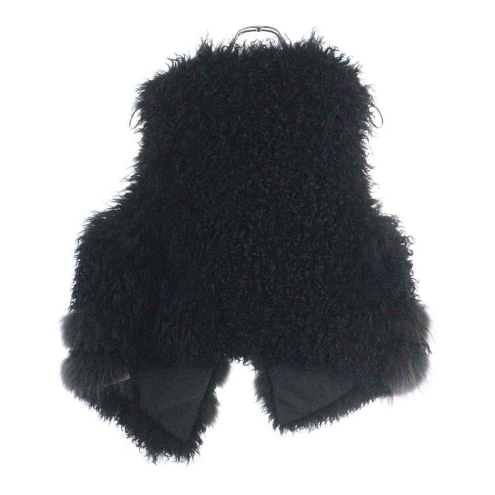 ISAMU KATAYAMA BACKLASH(イサムカタヤマバックラッシュ) FUR VEST ラムファー ラクーンファーベスト ブラック