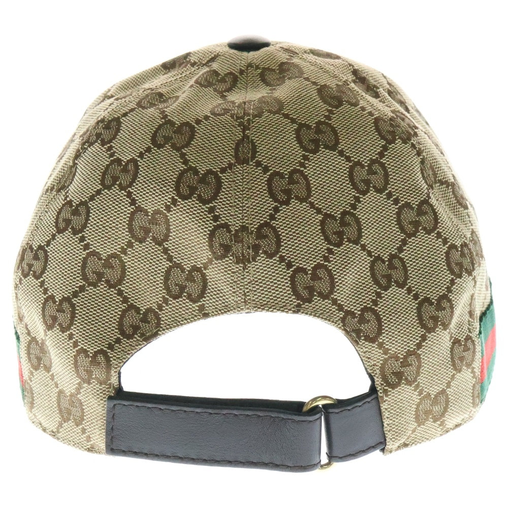 GUCCI(グッチ) GGキャンバス ベースボールキャップ 帽子 ベージュ