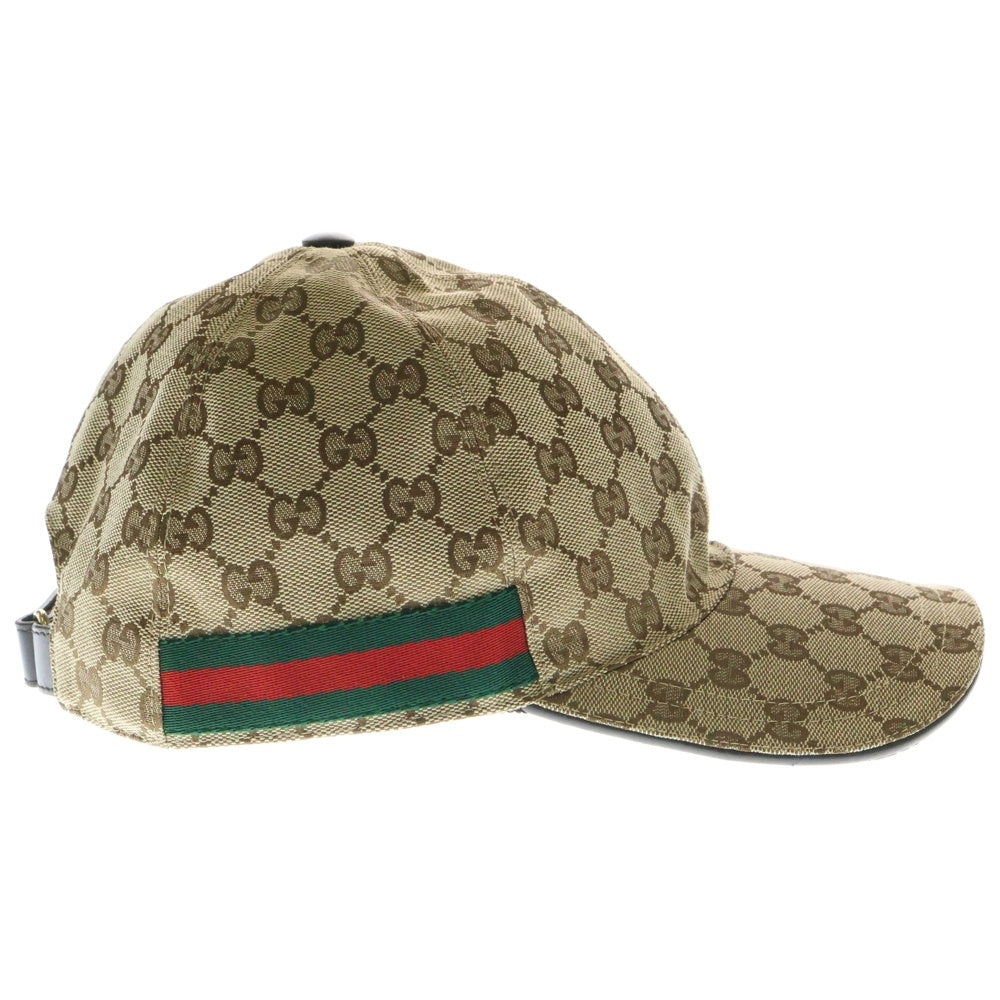 GUCCI(グッチ) GGキャンバス ベースボールキャップ 帽子 ベージュ