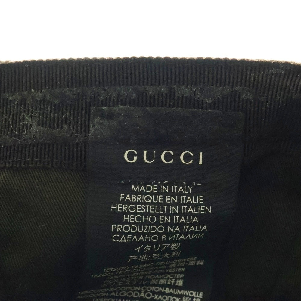 GUCCI(グッチ) GGキャンバス ベースボールキャップ 帽子 ベージュ