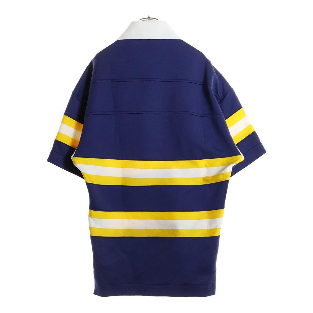 LOUIS VUITTON(ルイヴィトン) 22AW ボーダー チュニック ワンピース ジップポケット レディース ネイビー/イエロー RW222B FED FNJD72