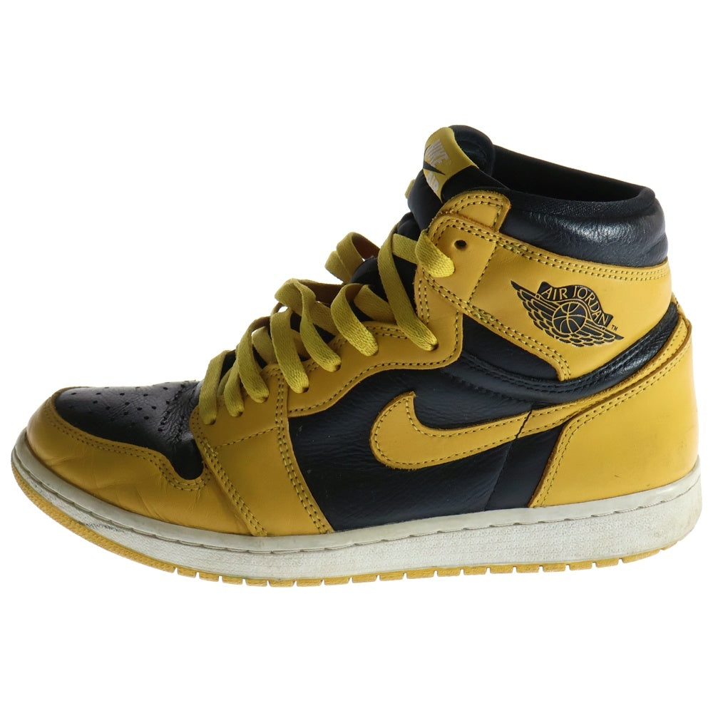 NIKE(ナイキ) AIR JORDAN1 RETRO HIGH OG POLLEN 555088-701 エアジョーダン 1 レトロ パラン ハイカットスニーカー ブラック/イエロー US10/28cm