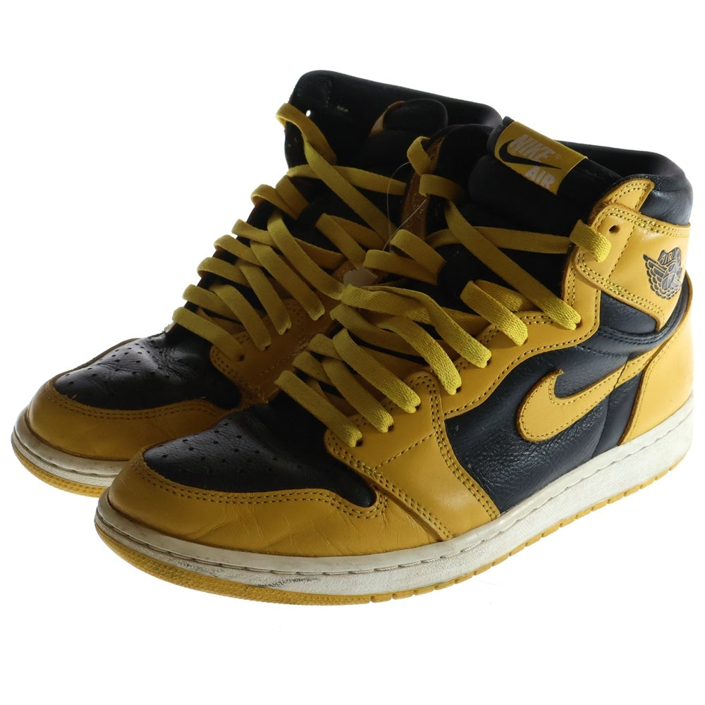 NIKE(ナイキ) AIR JORDAN1 RETRO HIGH OG POLLEN 555088-701 エアジョーダン 1 レトロ パラン ハイカットスニーカー ブラック/イエロー US10/28cm