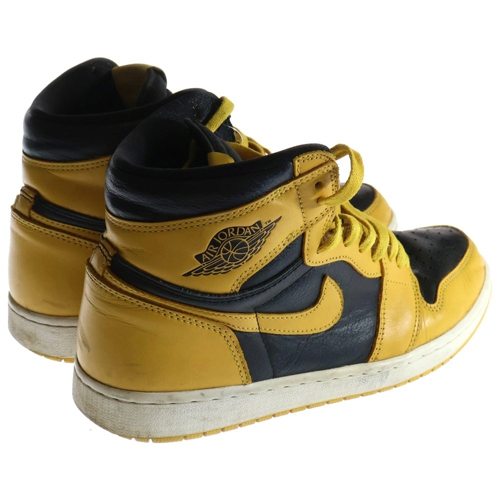 NIKE(ナイキ) AIR JORDAN1 RETRO HIGH OG POLLEN 555088-701 エアジョーダン 1 レトロ パラン ハイカットスニーカー ブラック/イエロー US10/28cm