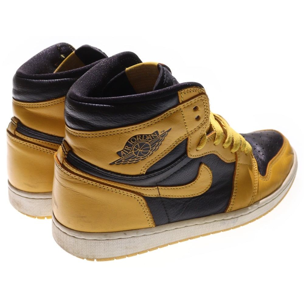 NIKE(ナイキ) AIR JORDAN1 RETRO HIGH OG POLLEN 555088-701 エアジョーダン 1 レトロ パラン ハイカットスニーカー ブラック/イエロー US10/28cm