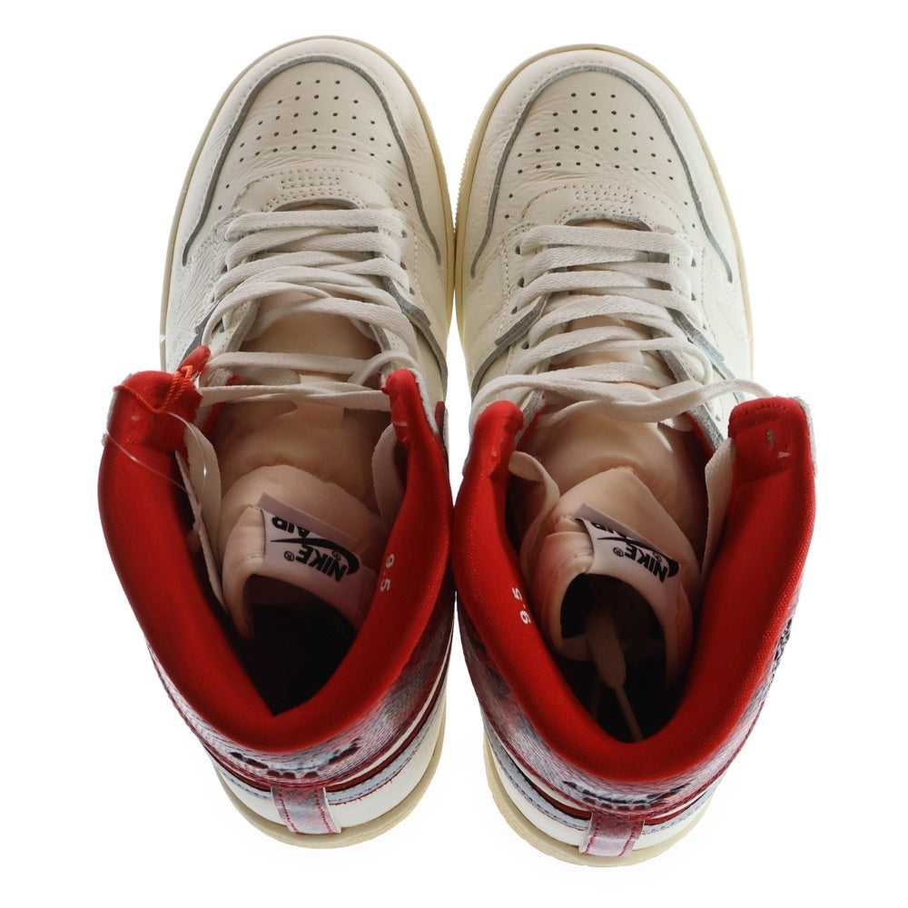 NIKE(ナイキ) ×AWAKE NY JORDAN AIR SHIP PE SP FN8675-100 アウェイク ニューヨーク ジョーダン エアシップ ハイカットスニーカー シューズ ホワイト/レッド US9.5/27.5cm