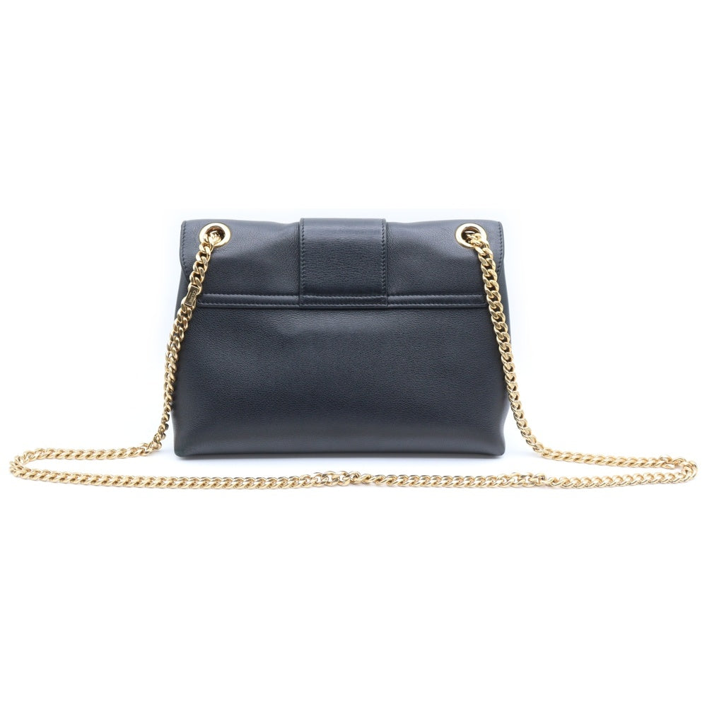 CELINE(セリーヌ) トリオンフ ティーン ヴィクトワール カーフレザー チェーンショルダーバッグ ブラック 116593