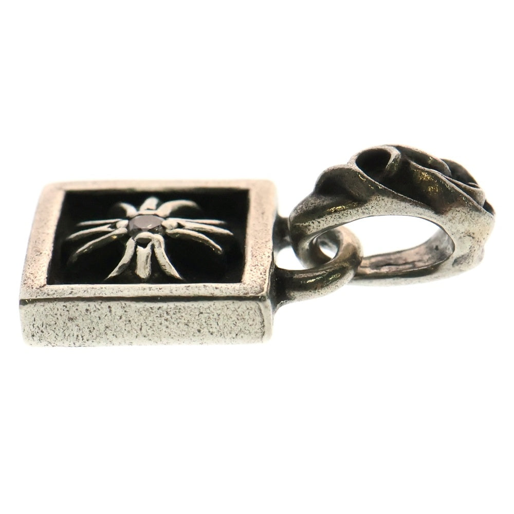 CHROME HEARTS(クロムハーツ) FRAMED CH PLUS 1DIA フレームドCHプラス 1ダイヤ チャーム シルバーネックレストップ
