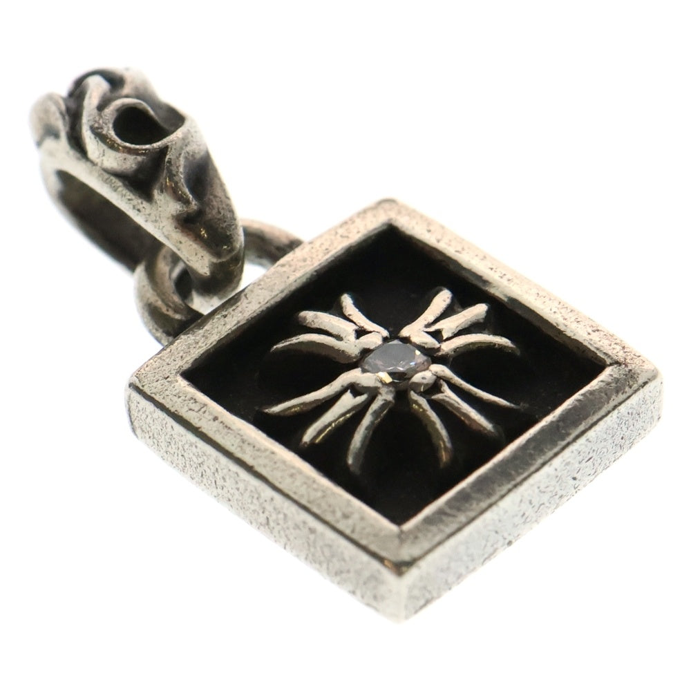 CHROME HEARTS(クロムハーツ) FRAMED CH PLUS 1DIA フレームドCHプラス 1ダイヤ チャーム シルバーネックレストップ