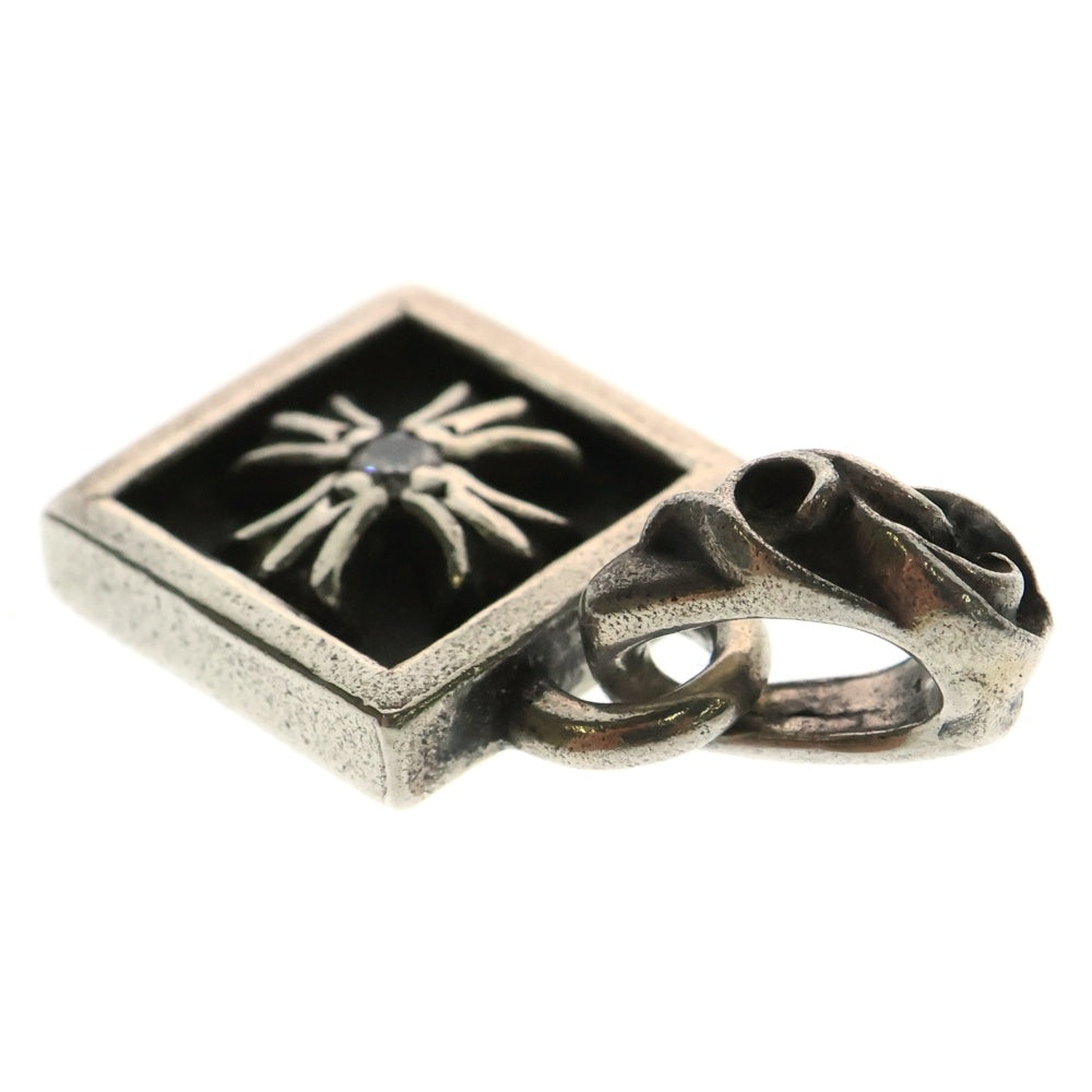 CHROME HEARTS(クロムハーツ) FRAMED CH PLUS 1DIA フレームドCHプラス 1ダイヤ チャーム シルバーネックレストップ