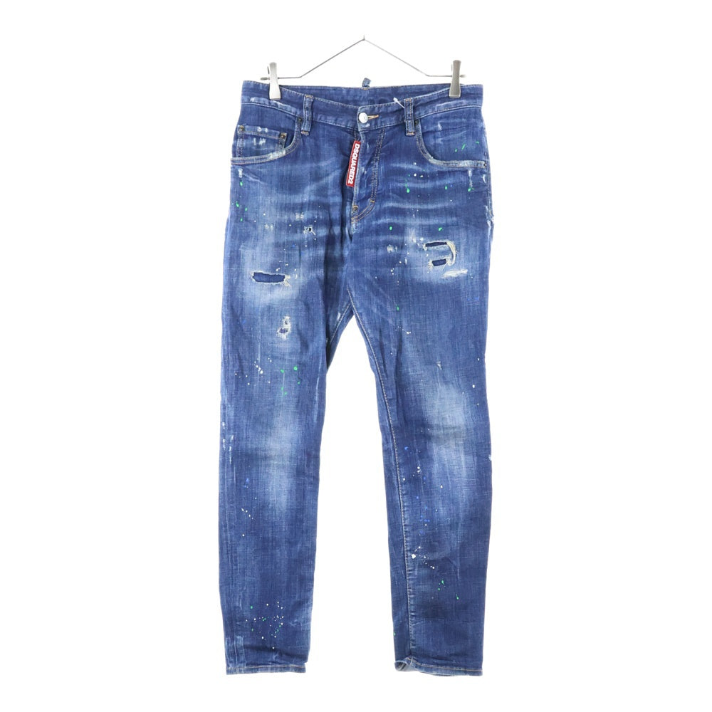 DSQUARED2(ディースクエアード) 19AW SKATER JEAN S71LB0635 S30342 スケータージーン ダメージペイント デニムパンツ ジーンズ インディゴ