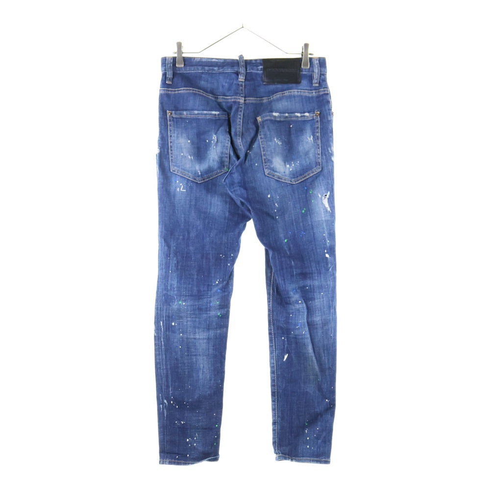 DSQUARED2(ディースクエアード) 19AW SKATER JEAN S71LB0635 S30342 スケータージーン ダメージペイント デニムパンツ ジーンズ インディゴ