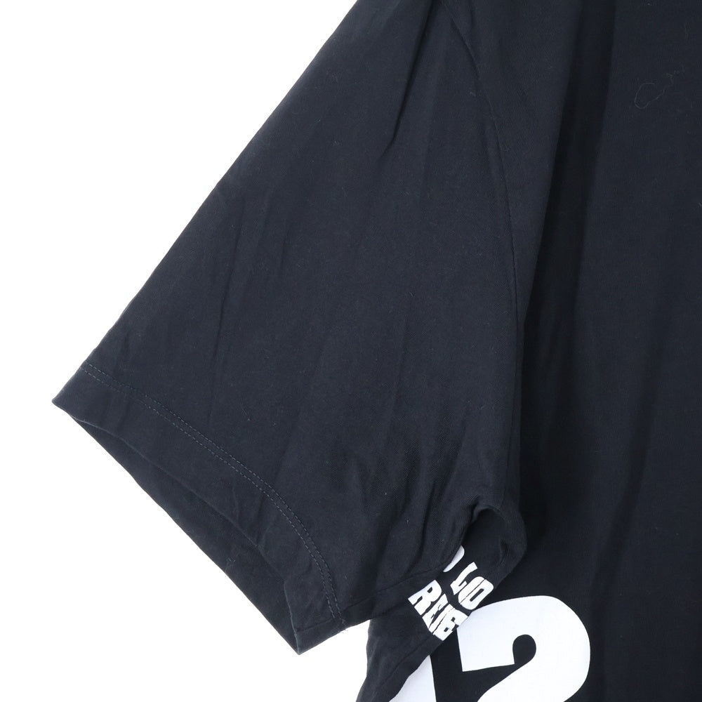 DSQUARED2(ディースクエアード) 24AW Loose Fit Tee S74GD1346 D20020 ルーズフィット サイドロゴ クルーネック半袖Tシャツカットソー ブラック