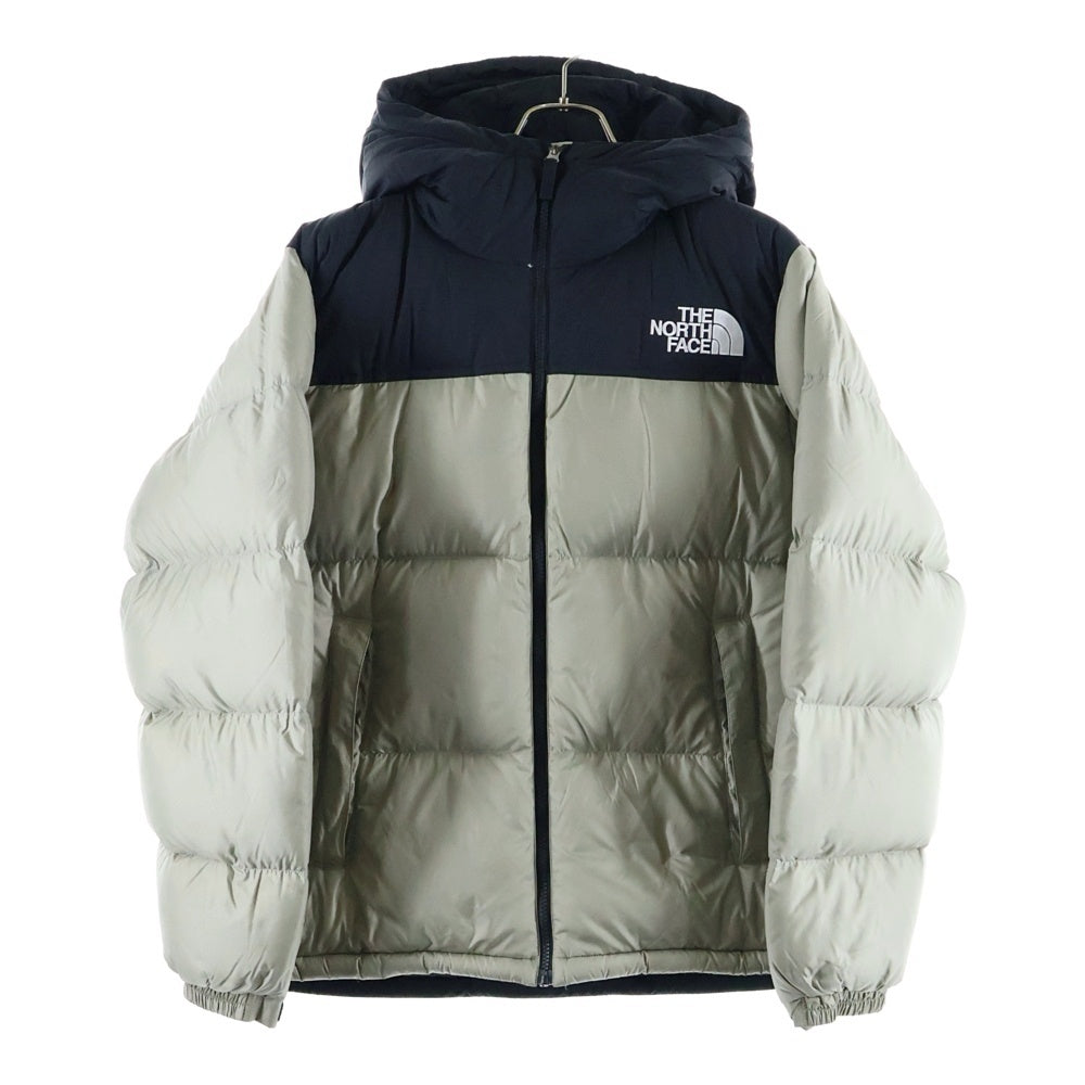 THE NORTH FACE(ザノースフェイス) 24AW Nuptse Hoodie ND92331 ヌプシ フーデット ジップアップ ダウンジャケット グレー/ブラック