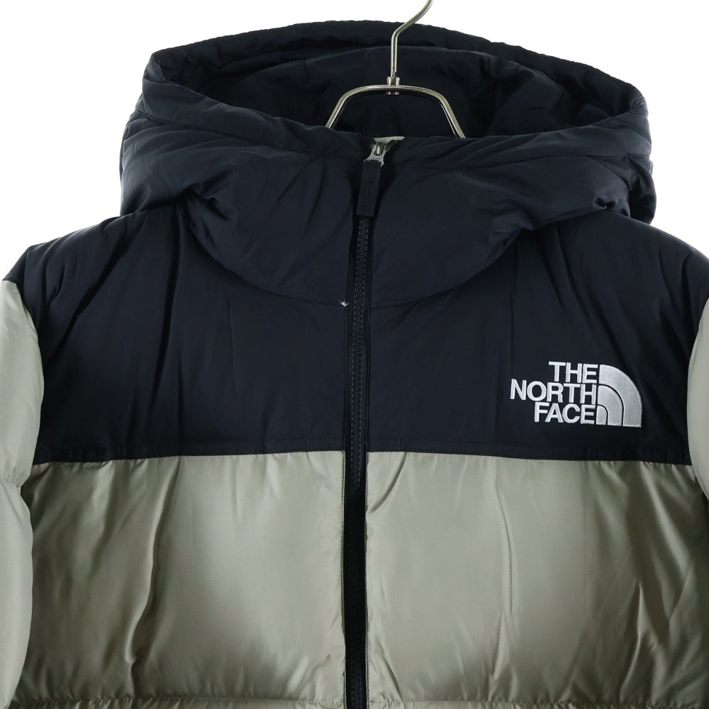 THE NORTH FACE(ザノースフェイス) 24AW Nuptse Hoodie ND92331 ヌプシ フーデット ジップアップ ダウンジャケット グレー/ブラック