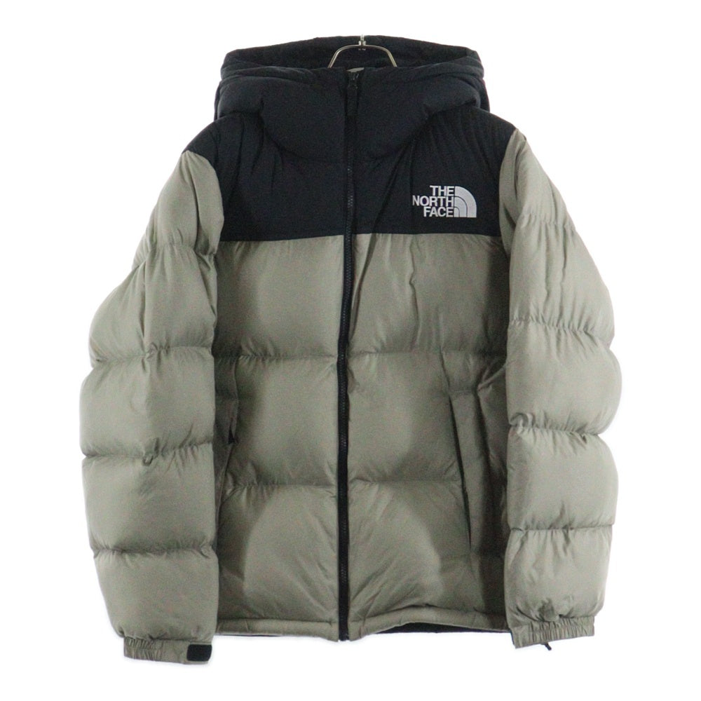 THE NORTH FACE(ザノースフェイス) 24AW Nuptse Hoodie ND92331 ヌプシ フーデット ジップアップ ダウンジャケット グレー/ブラック