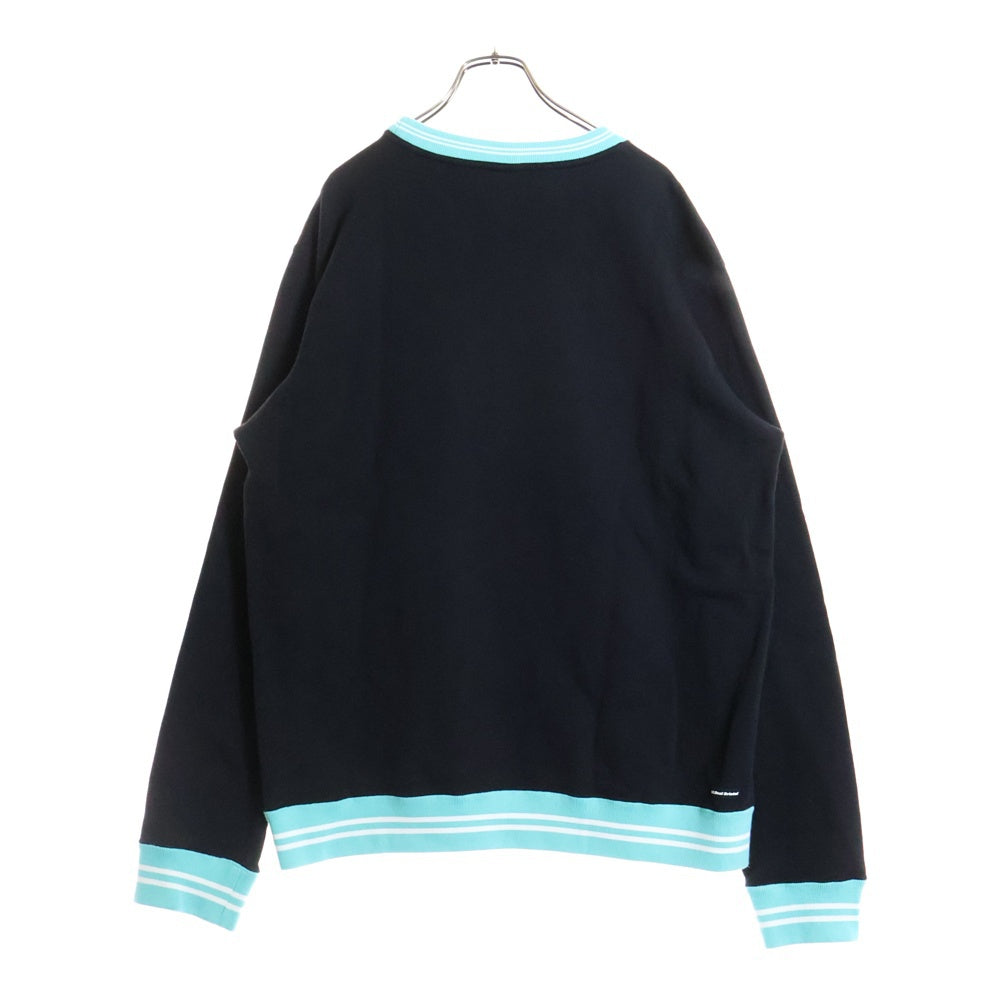 F.C.R.B./F.C.Real Bristol/FCRB(エフシーアールビー/エフシーレアルブリストル) フロントロゴ クルーネックスウェットトレーナー ブラック/グリーン FCRB-222066