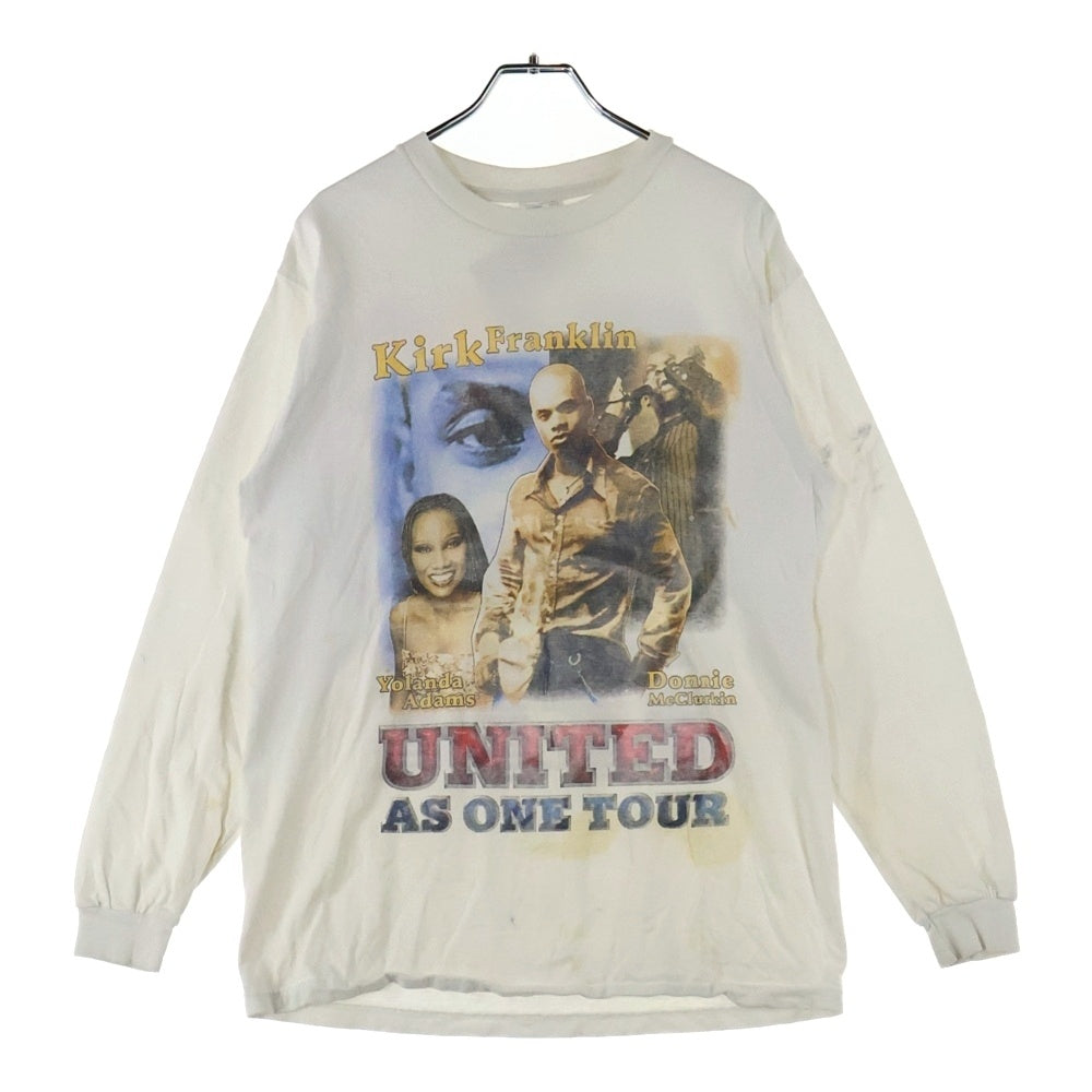 VINTAGE(ヴィンテージ) 90s KIRK FRANKLIN UNITED AS ONE TOUR T-SHIRT DELTAタグ カーク フランクリン クルーネック半袖カットソー ホワイト