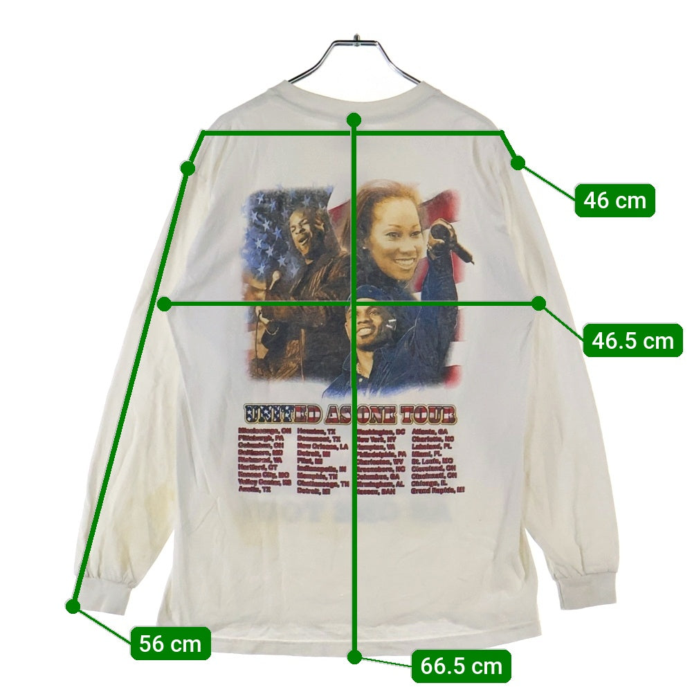 VINTAGE(ヴィンテージ) 90s KIRK FRANKLIN UNITED AS ONE TOUR T-SHIRT DELTAタグ カーク フランクリン クルーネック半袖カットソー ホワイト