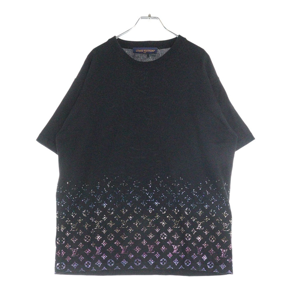 LOUIS VUITTON(ルイヴィトン) 25AW Monogram Gradient Embellished Short-Sleeved Crewneck モノグラム グラデーション ラインストーン クルーネック半袖ニット セーター RM252MV AUR HTN03W