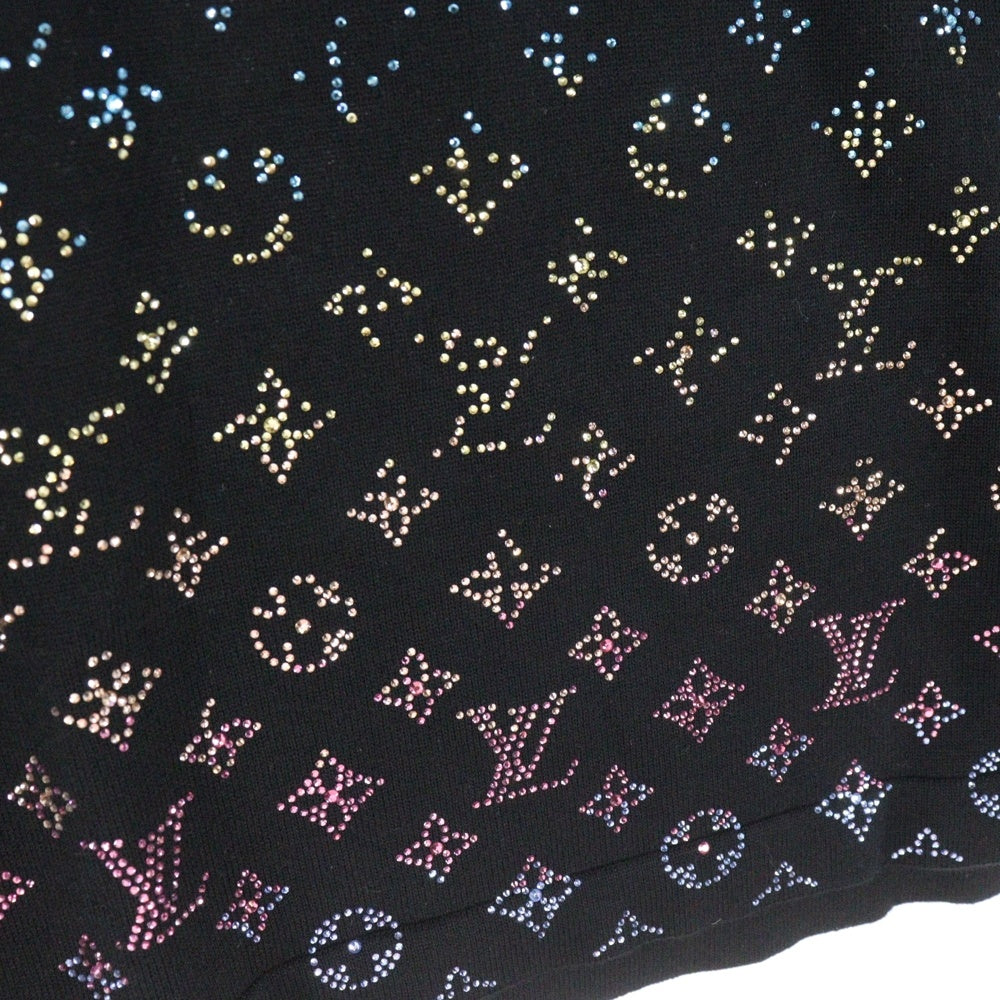 LOUIS VUITTON(ルイヴィトン) 25AW Monogram Gradient Embellished Short-Sleeved Crewneck モノグラム グラデーション ラインストーン クルーネック半袖ニット セーター RM252MV AUR HTN03W