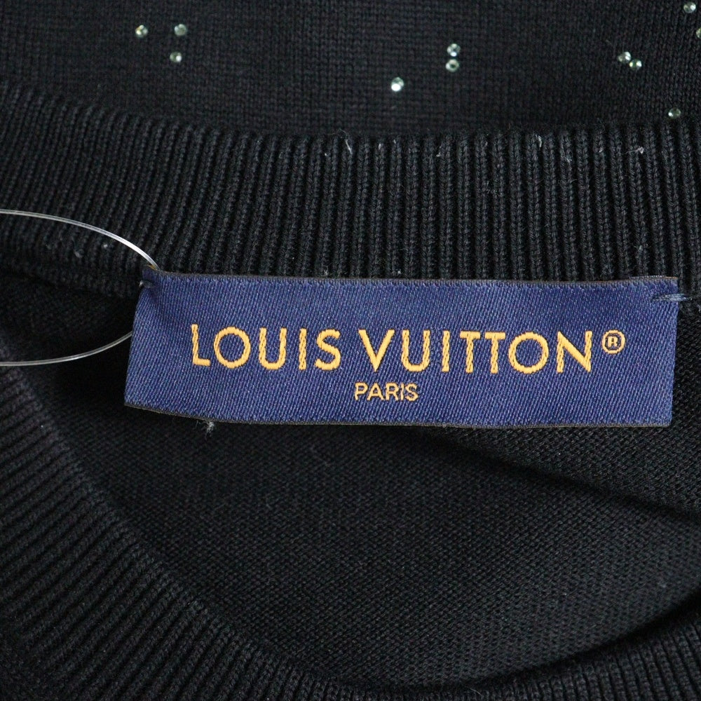 LOUIS VUITTON(ルイヴィトン) 25AW Monogram Gradient Embellished Short-Sleeved Crewneck モノグラム グラデーション ラインストーン クルーネック半袖ニット セーター RM252MV AUR HTN03W