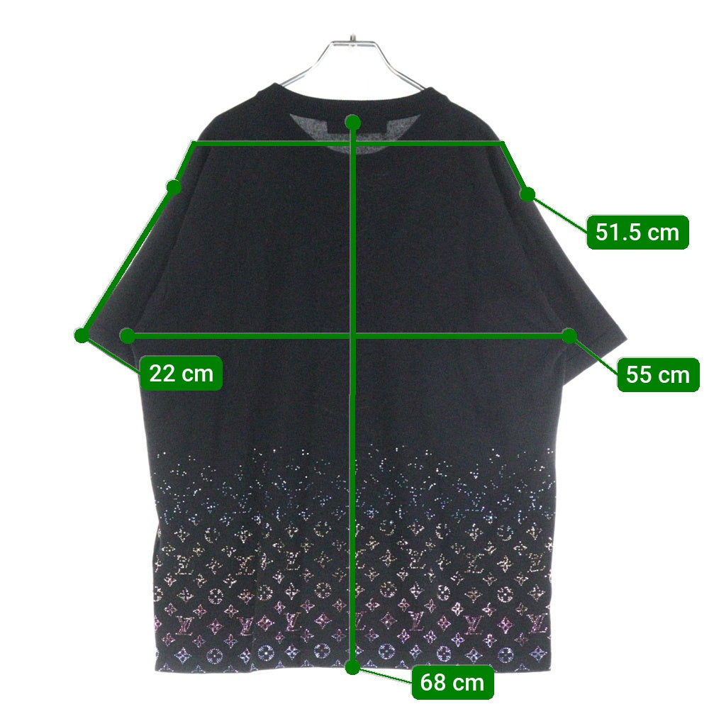 LOUIS VUITTON(ルイヴィトン) 25AW Monogram Gradient Embellished Short-Sleeved Crewneck モノグラム グラデーション ラインストーン クルーネック半袖ニット セーター RM252MV AUR HTN03W