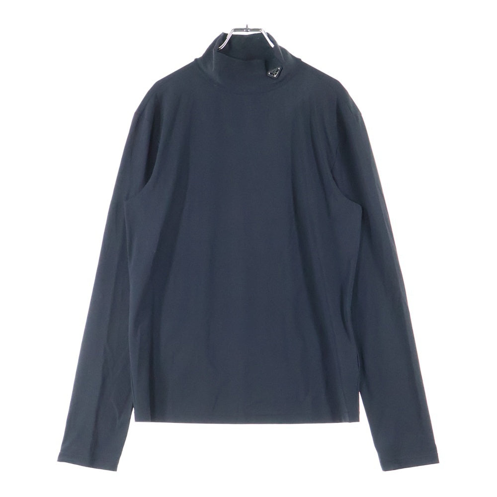 PRADA(プラダ) トライアングルロゴ ハイネック長袖カットソー ロングスリーブ ブラック UJL188 S222 10Q0