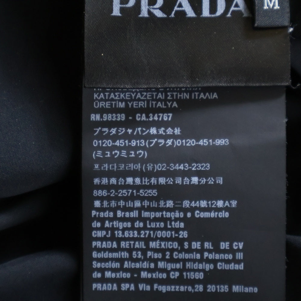 PRADA(プラダ) トライアングルロゴ ハイネック長袖カットソー ロングスリーブ ブラック UJL188 S222 10Q0