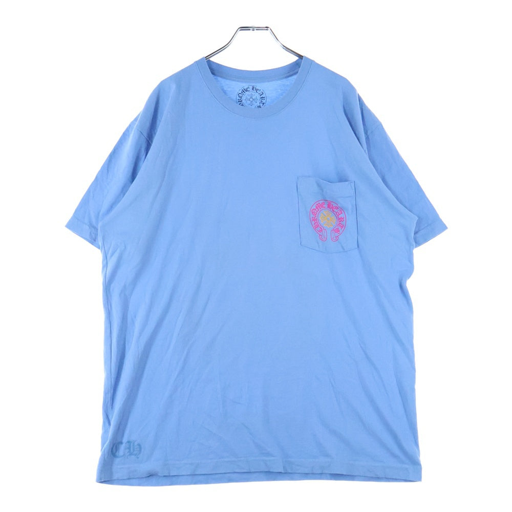 CHROME HEARTS(クロムハーツ) MIAMI Limited Horseshoe Tee マイアミ限定 ホースシュー クルーネック半袖Tシャツカットソー ブルー