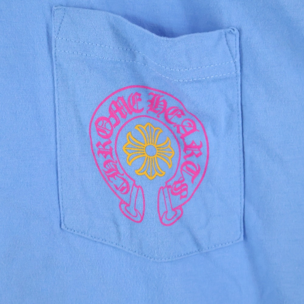 CHROME HEARTS(クロムハーツ) MIAMI Limited Horseshoe Tee マイアミ限定 ホースシュー クルーネック半袖Tシャツカットソー ブルー