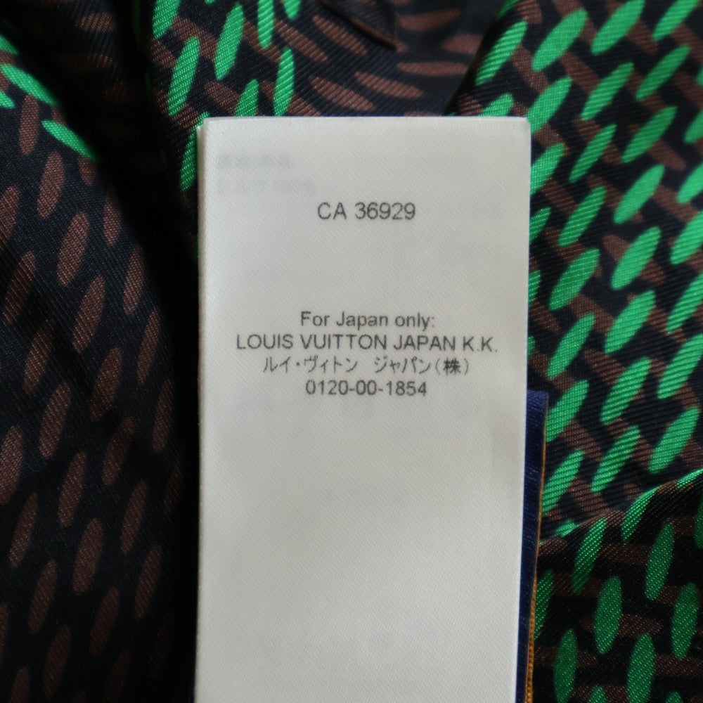 LOUIS VUITTON(ルイヴィトン) 24SS Open Collar Short Sleeve Silk Shirt RM241 FYQ HQS62W 1AFJAT オープンカラー ショートスリーブ シルク半袖シャツ グリーン/ブラウン