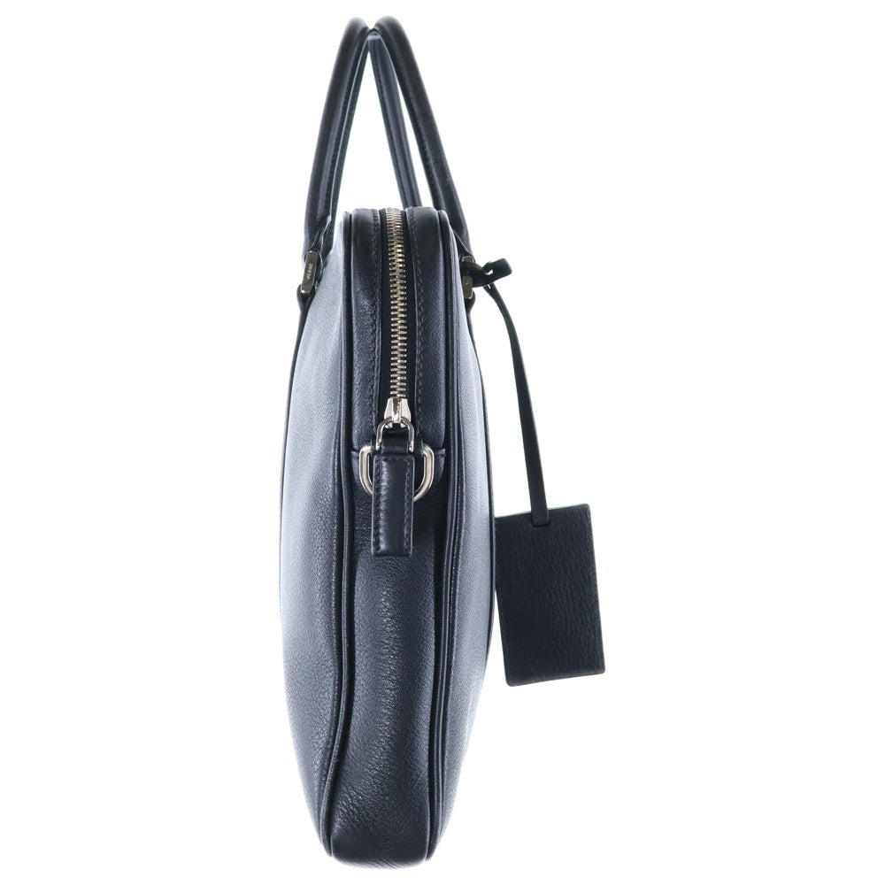 PRADA(プラダ) トライアングルプレート ヴィッテロレザーブリーフケース ビジネスバッグ ブラック 2VE368